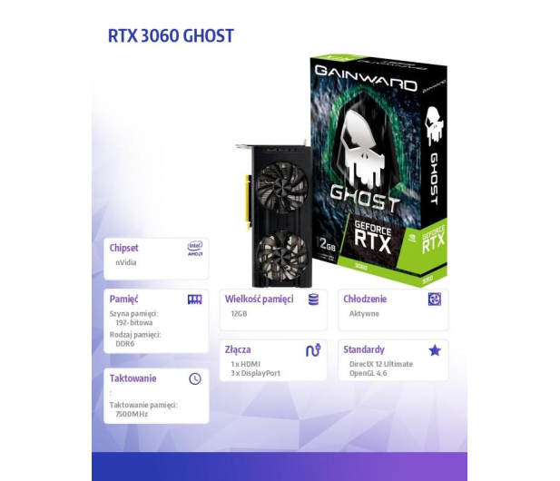 Gainward GeForce RTX 3060 Ghost 12GB GDDR6 - 633465 - zdjęcie 4